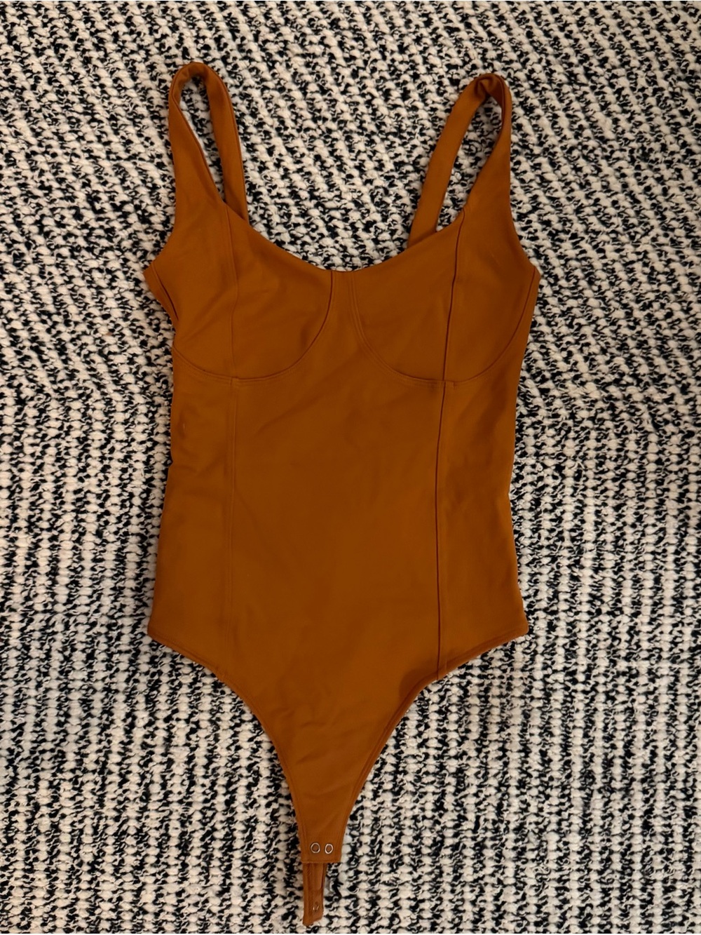 Abercrombie Soft Collection Burnt Orange Bodysuit Size Women’s Small Corset